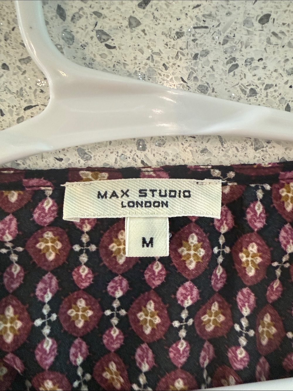 Max Studio Plum Floral V-Neck Maxi Dress - Picture 6 of 6